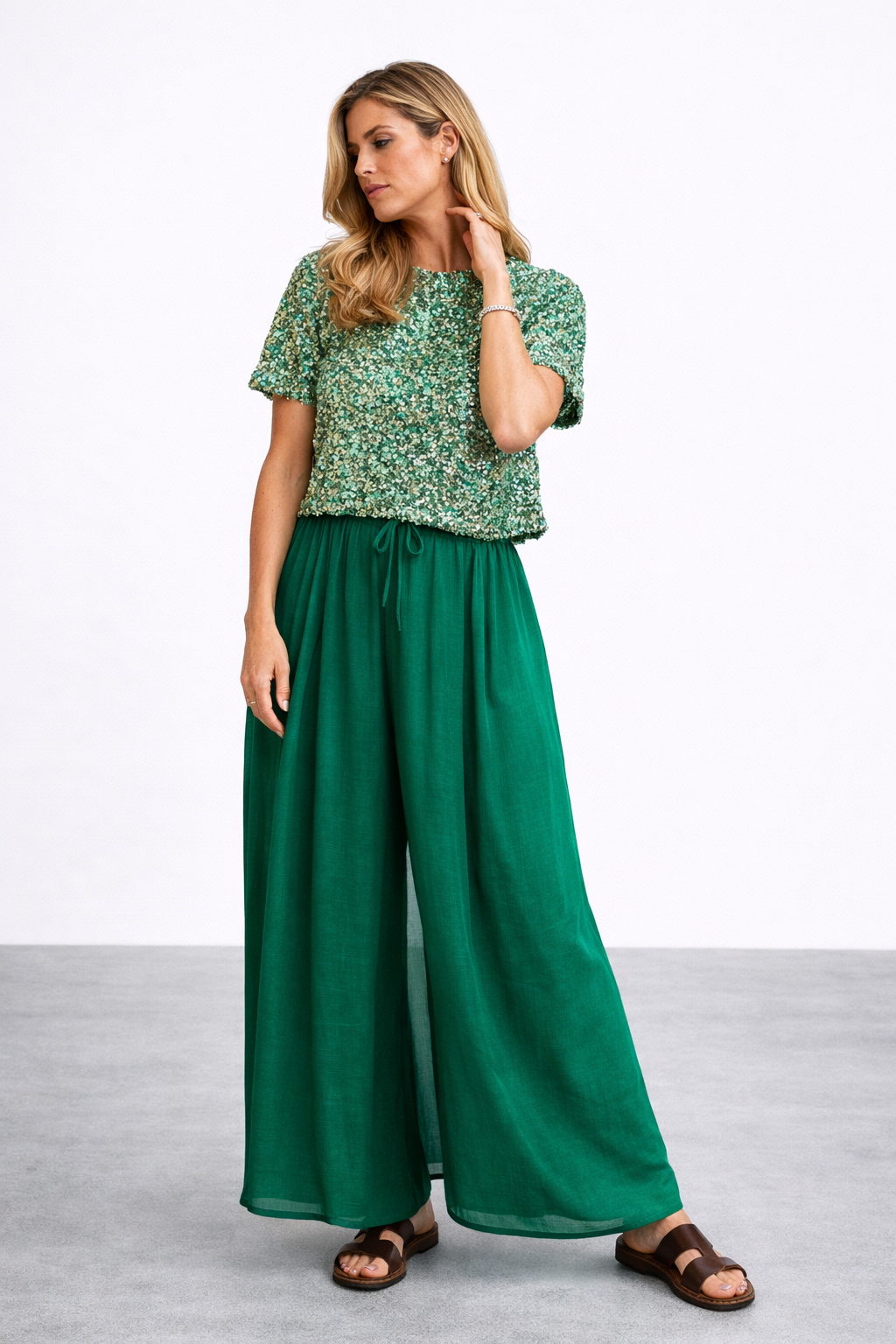 Graziella | Completo Top Verde Brillante