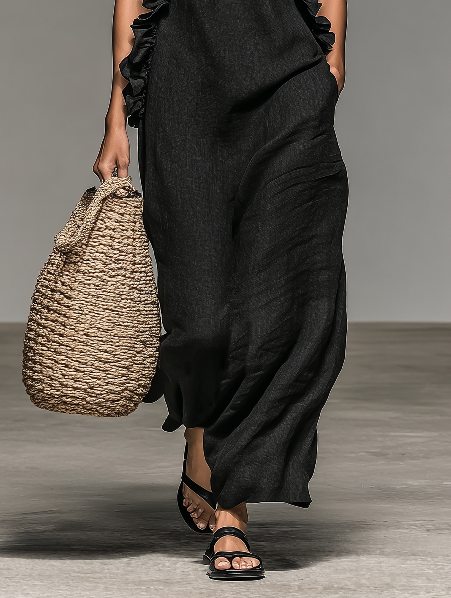 Ilaria | Abito Maxi con Rouches