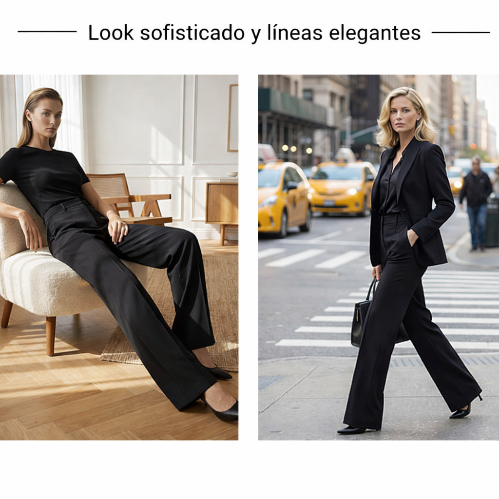 Concetta | Pantalone a Gamba Larga che Slancia ed Eleva il Look