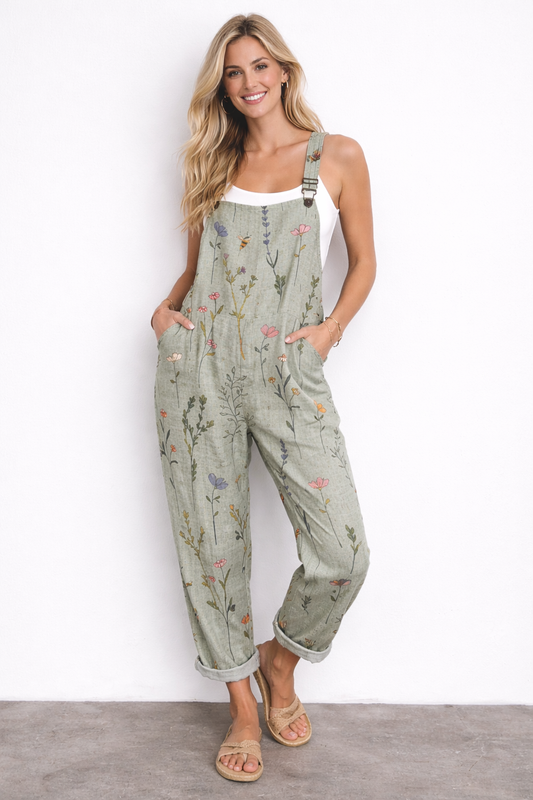 Filomena | Tuta Verde Floreale