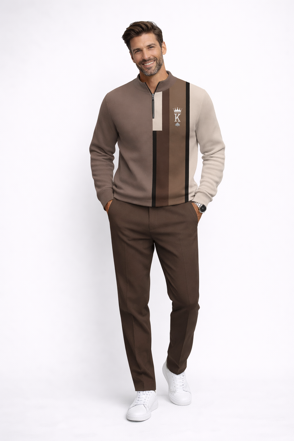 Eduardo | Completo Maglione e Pantalone con Stampa Grafica