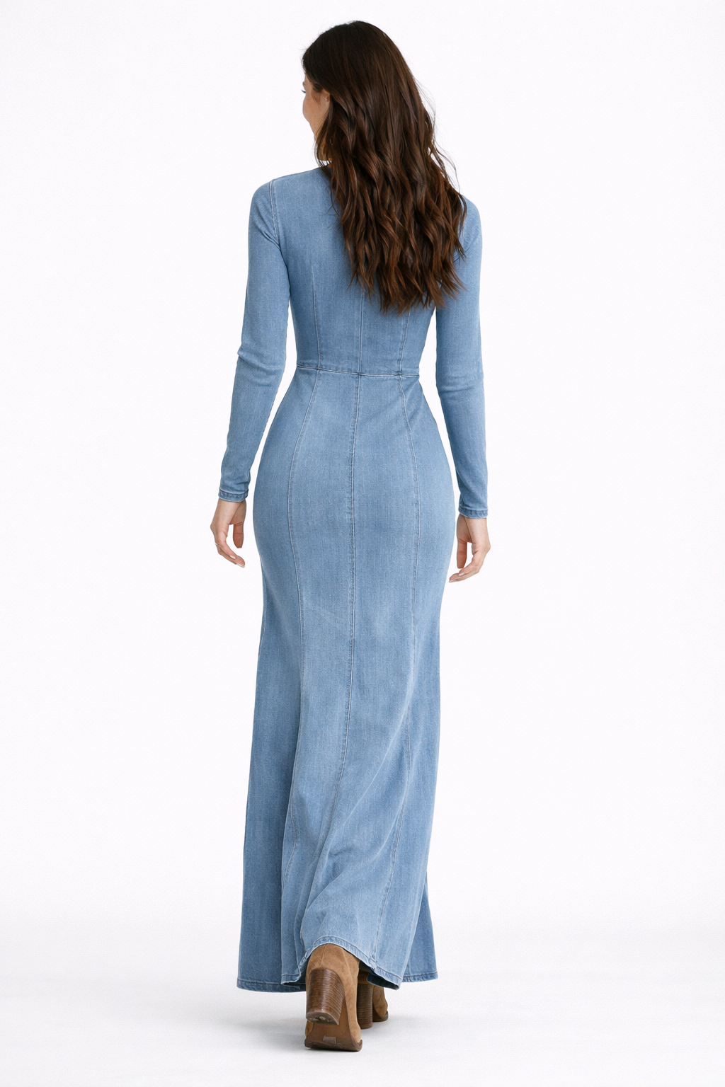 Loretta | Abito in Denim con Scollo a V