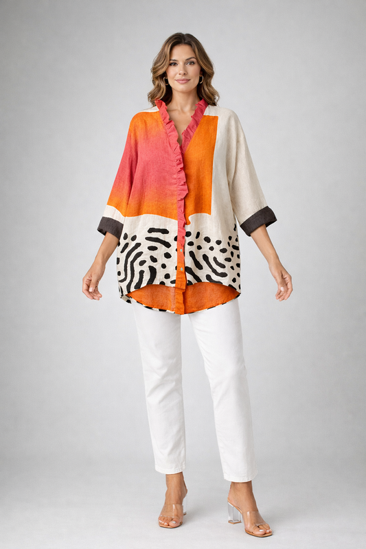 Donatella | Elegante Camicia in Lino