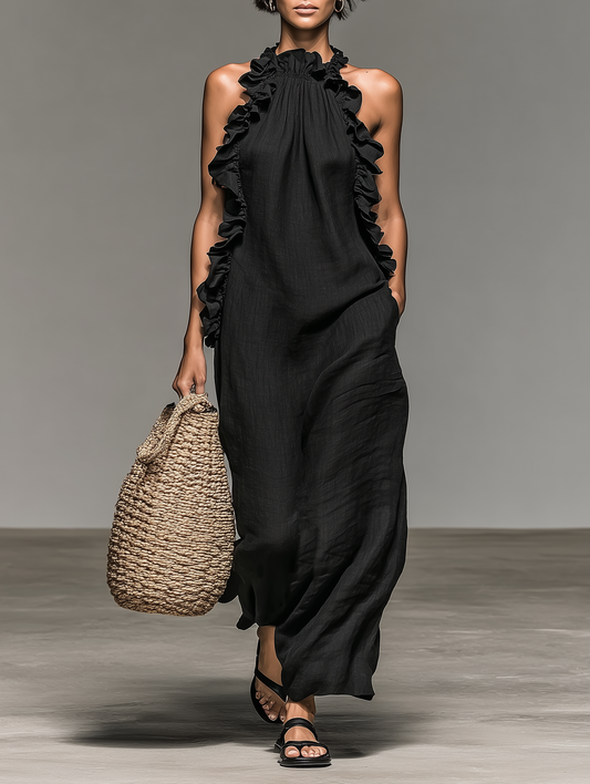 Ilaria | Abito Maxi con Rouches