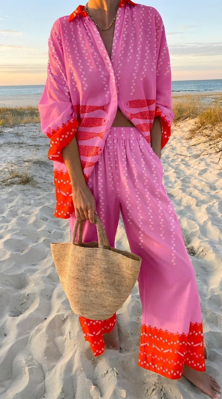 Eugenia | Completo Rosa Spiaggia
