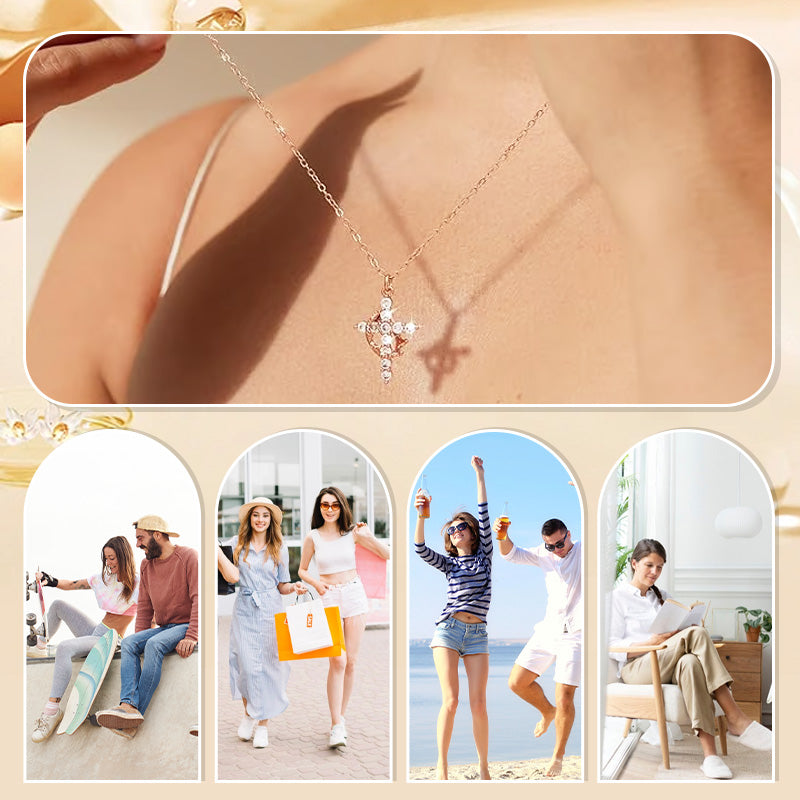Collana Eterna con Croce e Corona