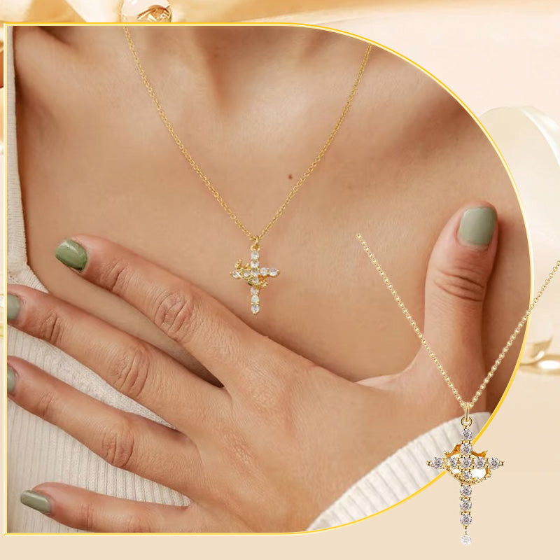 Collana Eterna con Croce e Corona