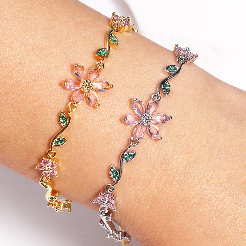 Bracciale da donna con fiore di ciliegio