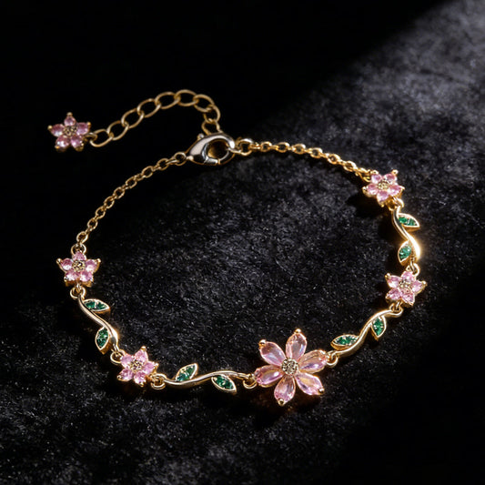 Bracciale da donna con fiore di ciliegio
