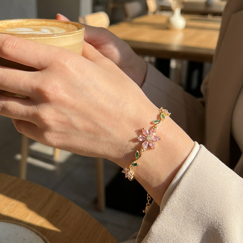 Bracciale da donna con fiore di ciliegio