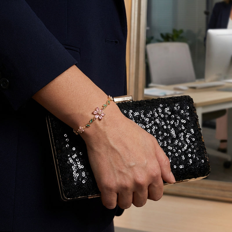 Bracciale da donna con fiore di ciliegio